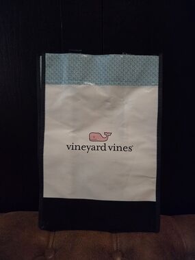 Vineyard Vines Mini Tote Bag with Pink Whale